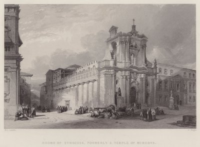 Duomo w Syrakuzach, dawniej Świątynia Minerwy (rycina) autorstwa William Leighton Leitch