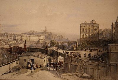 Edynburg z kopca (kolor lito) autorstwa William Leighton Leitch