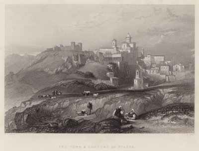 Miasto i klasztor Piazza (rycina) autorstwa William Leighton Leitch