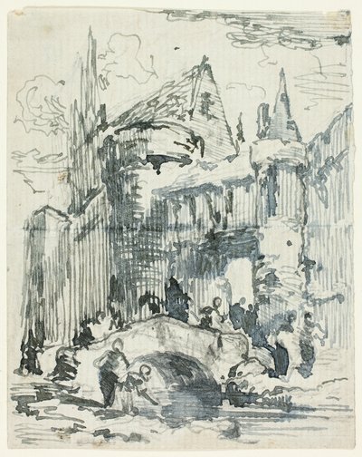 Most miejski i portal autorstwa William Leighton Leitch