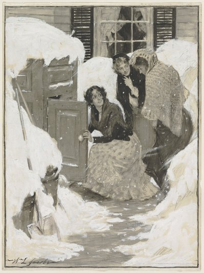 Szkic do ilustracji książkowej. autorstwa William Leroy Jacobs