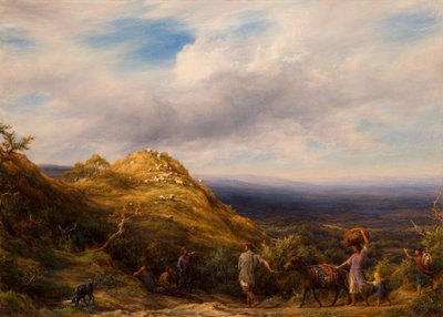 Zalesiona dolina i wzgórze, 1865. autorstwa William Linnell