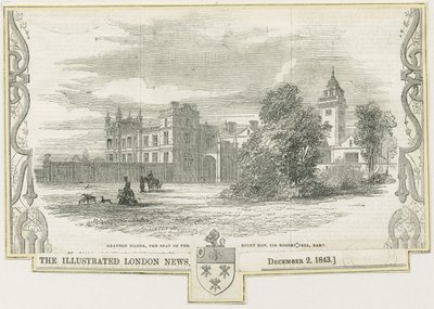 Drayton Bassett - „Drayton Manor” : drzeworyt grawerowany i [ok. 1843] autorstwa William Linton