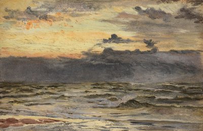 Studiuj na Morską plażę po burzy (ropa na pokładzie) autorstwa William Lionel Wyllie