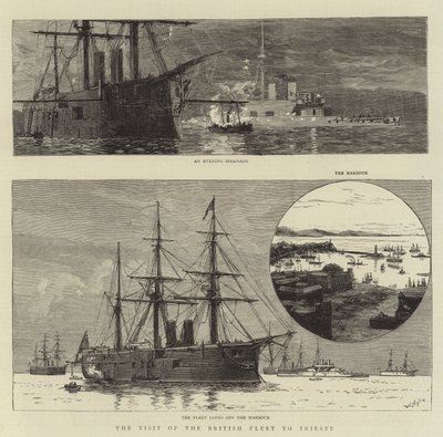 Wizyta floty brytyjskiej w Trieście autorstwa William Lionel Wyllie