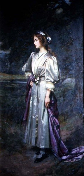 Portret Mary Logsdail, córki artysty autorstwa William Logsdail
