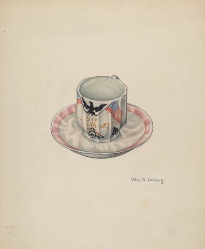 Filiżanka i spodek, ok. 1940. autorstwa William Ludwig