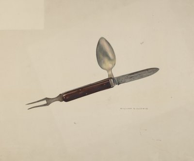 Zestaw sztućców, ok. 1941. autorstwa William Ludwig