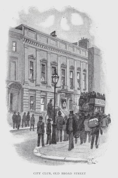 City Club, Old Broad Street (lito) autorstwa William Luker