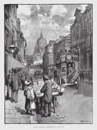 Fleet Street, pokazująca St Paul