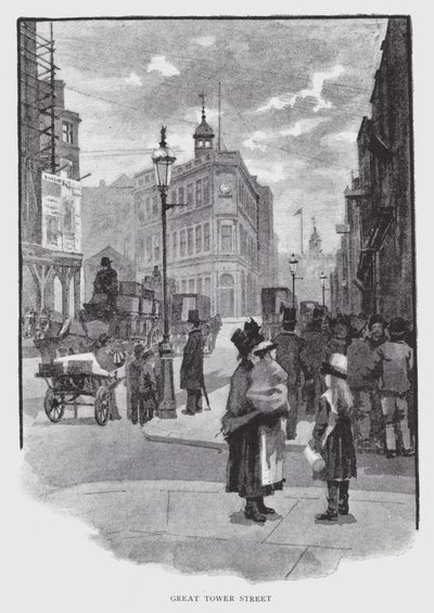 Great Tower Street (lito) autorstwa William Luker