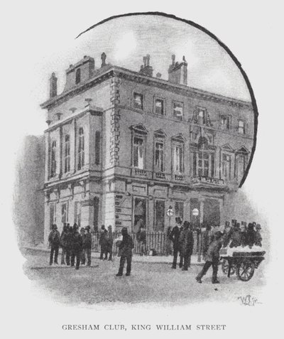 Gresham Club, King William Street (lito) autorstwa William Luker