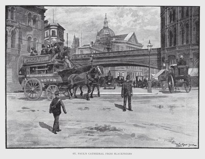 Katedra św. Pawła z Blackfriars (lito) autorstwa William Luker