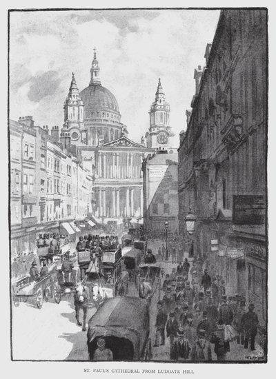 Katedra św. Pawła z Ludgate Hill (lito) autorstwa William Luker