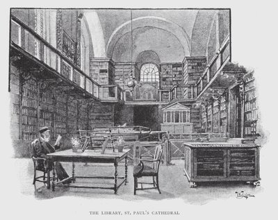 Biblioteka, Katedra św. Pawła (lito) autorstwa William Luker