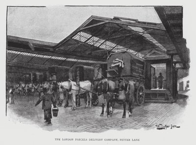 The London Parcels Delivery Company, Fetter Lane (lito) autorstwa William Luker