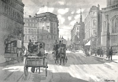 Stacja The Mansion House, District Railway Queen Victoria, 1891 autorstwa William Luker