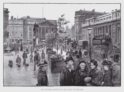 Rezydencja i Bank Anglii (lito) autorstwa William Luker
