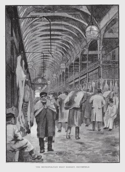 Metropolitan Meat Market, Smithfield (lito) autorstwa William Luker
