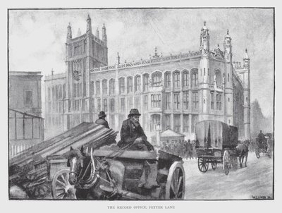 Biuro nagrań, Fetter Lane (lito) autorstwa William Luker