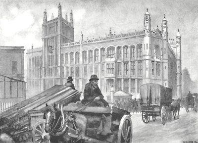 Biuro metrykalne, Fetter Lane, 1891 autorstwa William Luker
