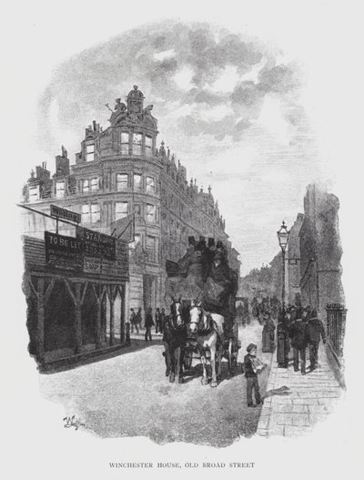 Winchester House, Old Broad Street (lito) autorstwa William Luker
