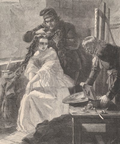 La Toilette des Morts, z Illustrated London News, 25 lipca 1863. autorstwa William Luson Thomas