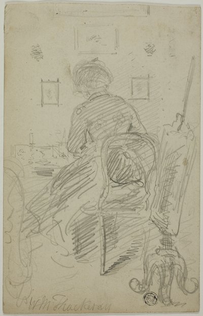 Lady Writing (widok z tyłu) autorstwa William Makepeace Thackeray