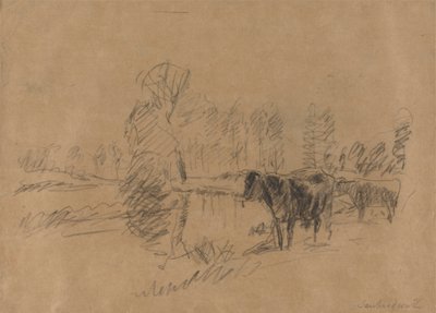 Крупный рогатый скот в ландшафтепольский autorstwa William Mark Fisher