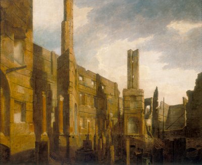 „Ruiny Panteonu na Oxford Street po katastrofalnym życiu 14 stycznia 1792”, 1792 autorstwa William Marlow