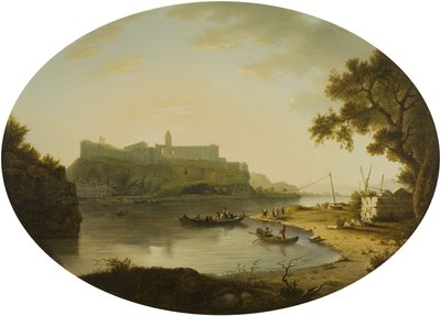 Widok Villeneuve-les-Avignon, ok. 1770 (olej na płótnie) autorstwa William Marlow