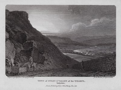 Miasto Otley i dolina rzeki Wharfe, Yorkshire (rycina) autorstwa William Marshall (after) Craig