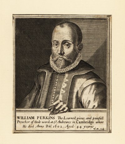 Portret Williama Perkinsa, angielskiego duchownego i teologa z Cambridge autorstwa William Marshall