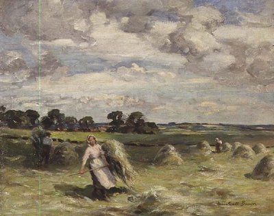 Zbiór w pobliżu Saltoun, East Lothian autorstwa William Marshall Brown