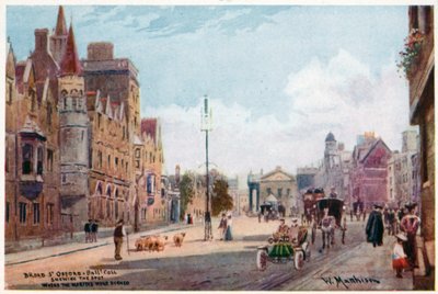 Broad St, Oxford i Balliol College autorstwa William Matthison