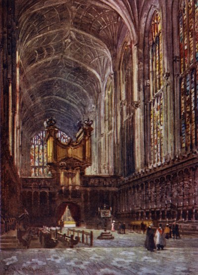 Wnętrze kaplicy Kings College z chóru autorstwa William Matthison