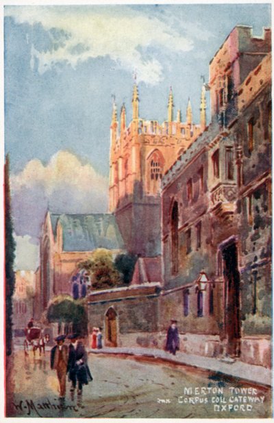 Merton College Tower, brama Bożego Ciała autorstwa William Matthison
