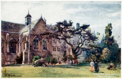 Wadham College z ogrodu autorstwa William Matthison