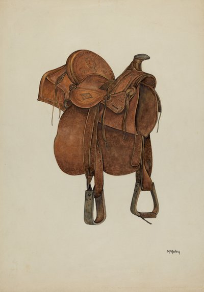 Siodło skórzane, ok. 1940. autorstwa William McAuley