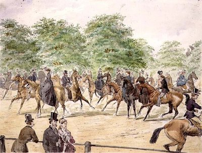 Jazda na Rotten Row (akwarela) autorstwa William McConnell