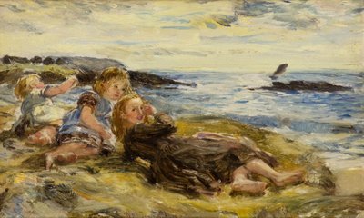 Dzieci na brzegu morza, Machrihanish autorstwa William McTaggart