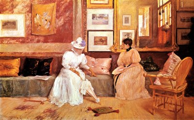 Przyjazny telefon, 1895 autorstwa William Merritt Chase