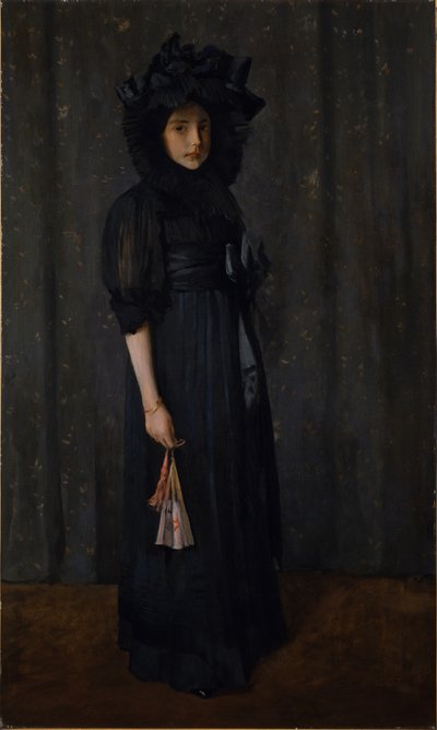 Córka artysty w sukni matki (Młoda dziewczyna w czerni) autorstwa William Merritt Chase