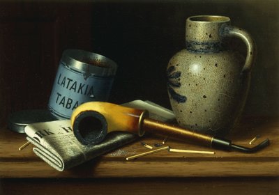 Martwa natura z fajką i tytoniem, autorstwa William Michael Harnett