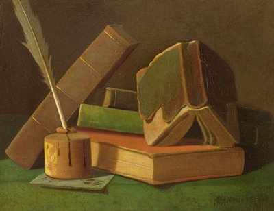 Martwa natura z książkami i atramentem? autorstwa William Michael Harnett