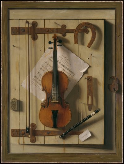 Martwa natura - skrzypce i muzyka autorstwa William Michael Harnett