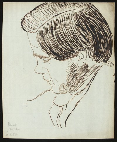 Portret Williama Holmana Hunta, 1854 autorstwa William Michael Rossetti