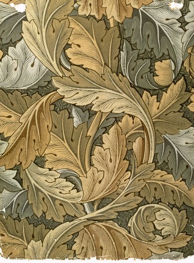Tapeta Acanthus, zaprojektowana przez Williama Morrisa (1834-96), 1875 autorstwa William Morris
