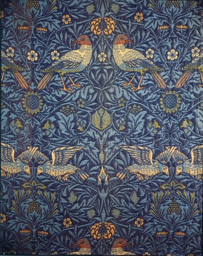 Ptaki. Tkanina dekoracyjna, 1878. autorstwa William Morris