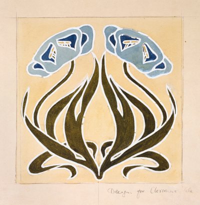 Projekt „płytki Minstrela”, koniec XIX wieku autorstwa William Morris